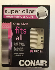 Conair Super Roller Clips Multipurpose One Size Fits All Rollers 10 piece