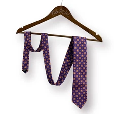 Cape Cod Neckwear Silk Neck Tie Preppy Hi Quality Purple Orange Gray