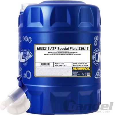 20 LITER GETRIEBEÖL + HAHN MANNOL MB 236.15 722.9 NAG2FE+ MB 001989780310 SSA