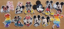Mickey Mouse and Minnie Mouse Disney 12 ct. embroidered Iron on patch