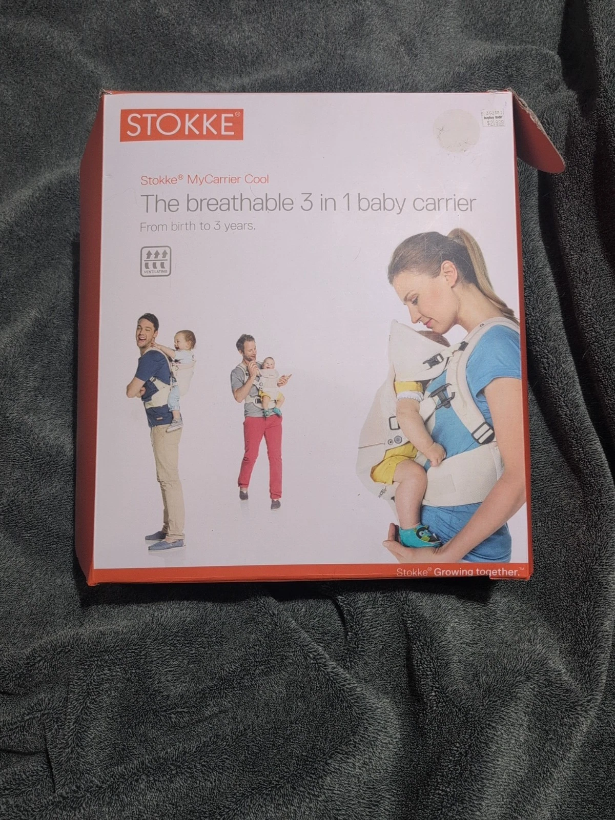 Stokke MyCarrier Adjustable FRONT and BACK Baby Carrier Cream 3 in 1