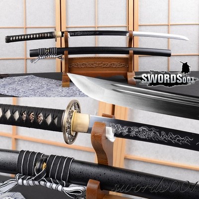 1095 Steel Japanese Samurai Katana Sakura Sword Sharp Blade With Double Bo-hi