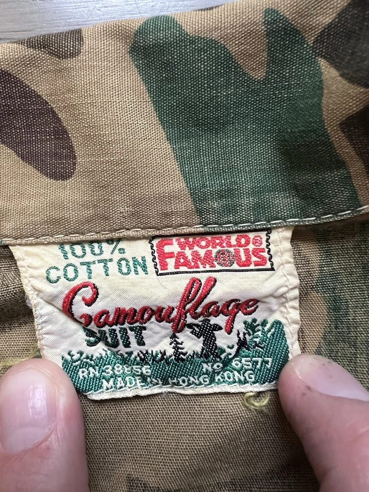 De Colección Pato Camuflado Tareas Camisa Chaqueta Para Hombre Se Ajusta Mediana Algodón Foto 3 de 4