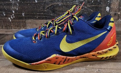 Nike Kobe 8 System Barcelona Tiger Basketball Shoes Men 13 Royal