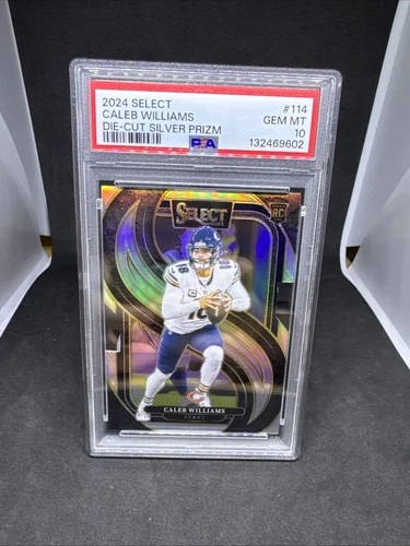 2024 Panini Select Caleb Williams Die-cut Silver Prizm #114 PSA 10