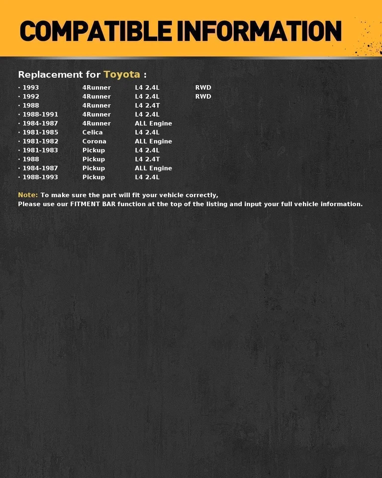 Starter for Toyota Pickup 4Runner 2.4L 1984-1993 16737 16737N - Изображение 2 из 4