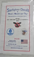 Starfighter Decals 700-102 USN Yorktown Class CV Markings 1942