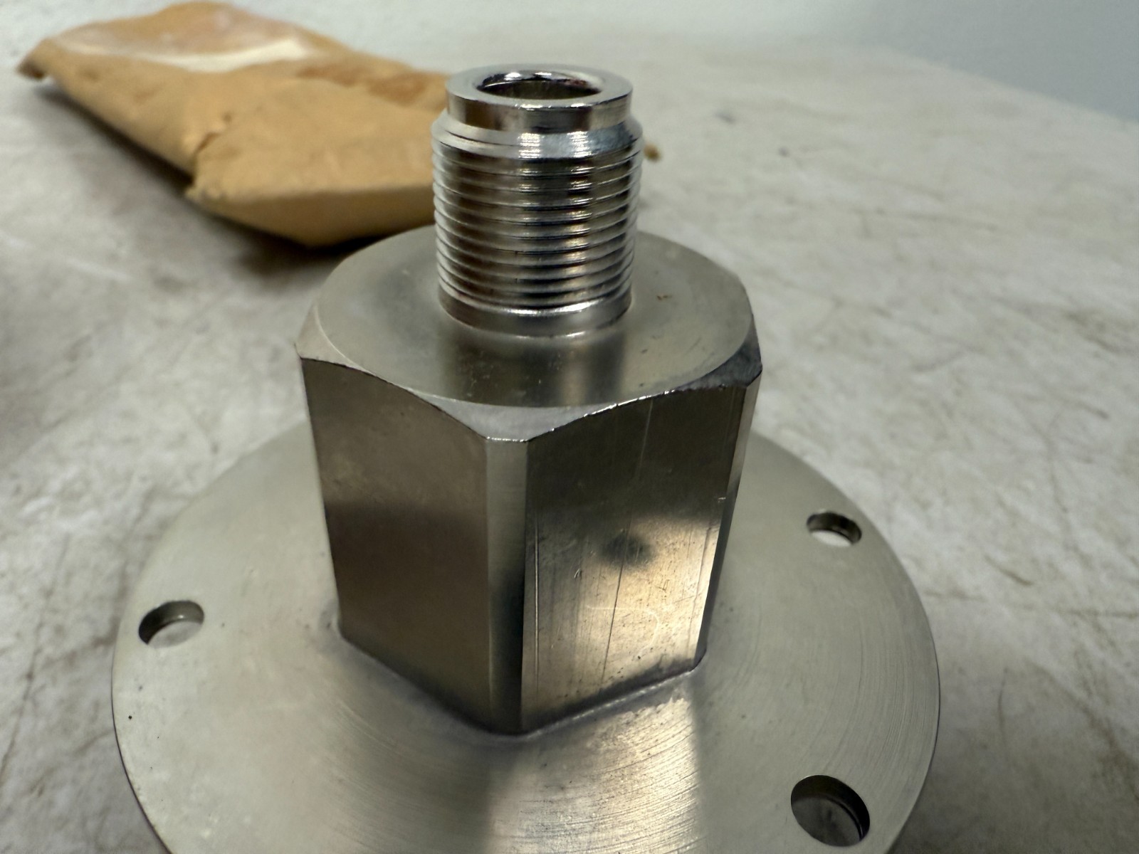 Flange Mount RF Coaxial Connector Adapter N-Type/SMA Military Aerospace Surplus