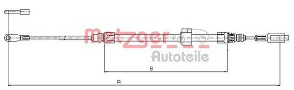 Bremsseil Seilzug Feststellbremse Metzger Autoteile 10.9884 FüR Mercedes B904-image
