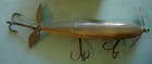3 Fishing Lure JITTERBUG / Unmarked Black / Wood w 3 Copper Hooks & 2 Propellers — photo 3