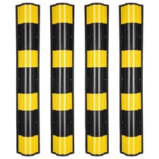 31" Rubber Round Edge Corner Guard w/ Reflective Yellow Strip For Garage 4 Packs