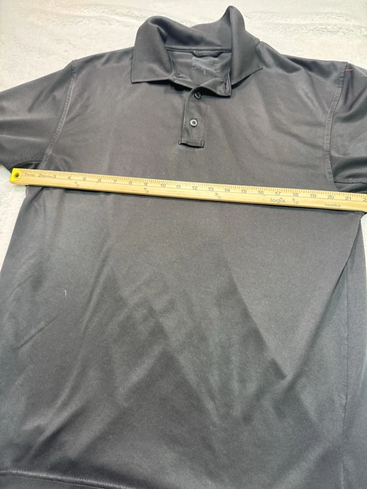 Camisa Polo Tru Spec Grande Para Hombre Negra Algodón Mezcla Poliéster Manga Corta Foto 4 de 4