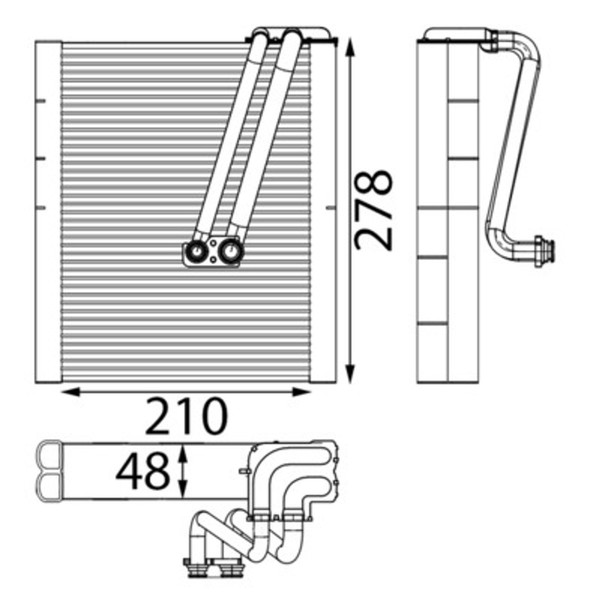 Mahle Verdampfer Klimaanlage AE 252 000S FüR Mercedes Klasse W176 CLA C117 GLA-image