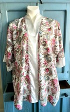 Vintage Victoria Secret Short Kimono Robe Floral Paisley Gold Label One Size