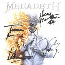 Megadeth Band Signed Self Titled CD Insert Beckett LOA w/Full Album Cover