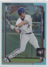 2015 Bowman Draft Chrome Sky Blue Refractor Carl Wise #139 0l1