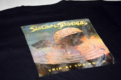 Suicidal Tendencies T-Shirt 1988 Trip at the brain Tour Vintage Disstressed  M-L
