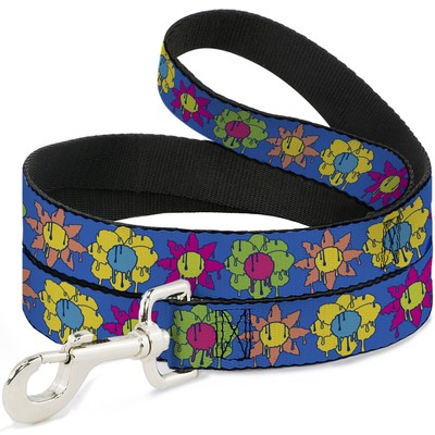 Dog Leash Funky Flower Drip Blue/Multi Color (US IMPORT)