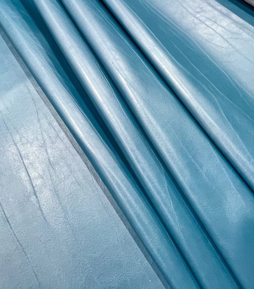 2m Petrol Blue Aged Texture, Flux Vinyl Leather | Fire Retardant | Upholstery - Image 2 of 4