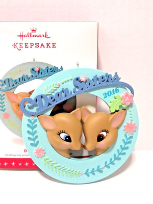 Hallmark Ornament 2016 Dear Sisters Dated NEW B8