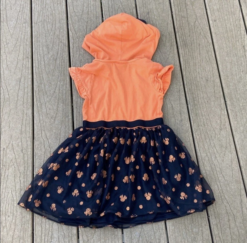 Disney Minnie Mouse Halloween Truco o trato Naranja Negro Vestido Disfraz M 7/8 Foto 2 de 4