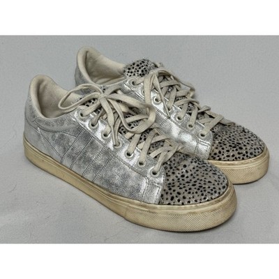 Gola Orchid II Cheetah Womens Silver Metallic Animal Print Sneaker CLA466 Size 9