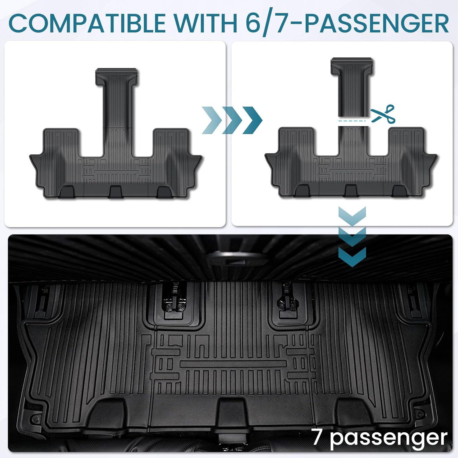 Floor Mats for 2024 2025 2026 Hyundai Santa Fe Car Mat Accessories(Fit Hybrid an