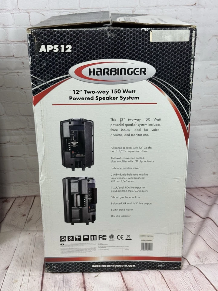 Brand New HARBINGER APS12 Powered Speaker - Image 2 of 3