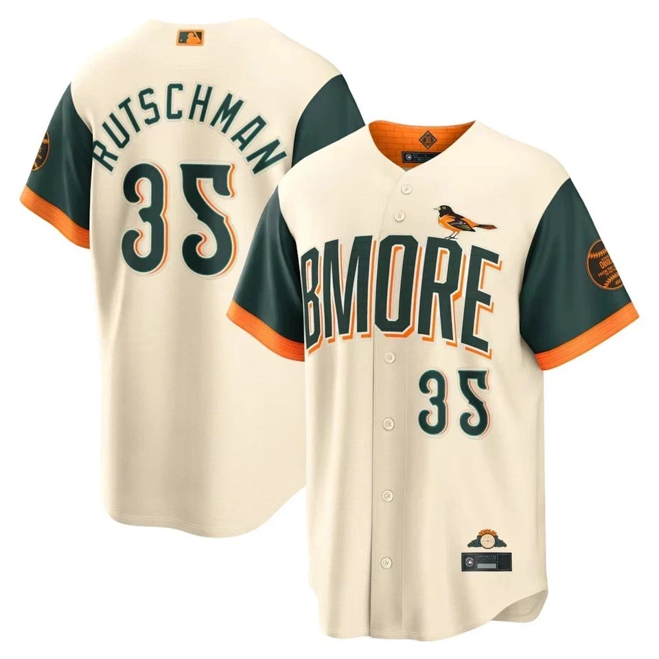Men's Orioless Cream 2026 City Connect Stadium All Printed Baseball Jersey