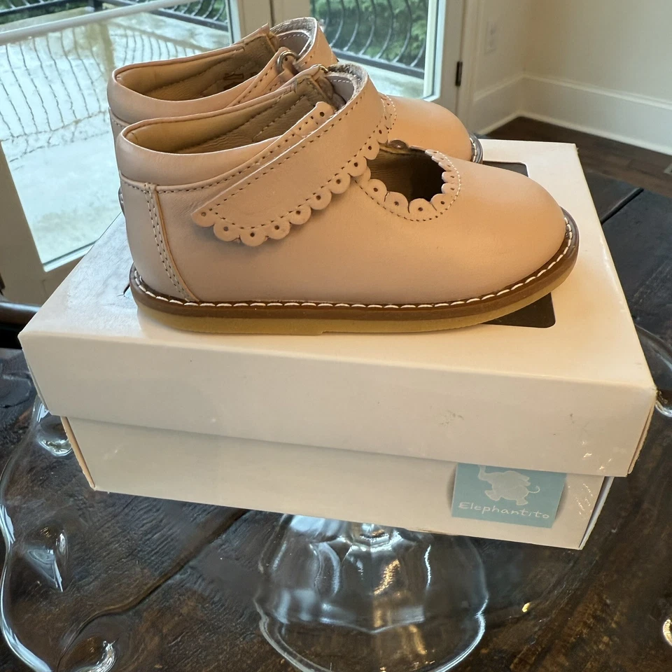 Elephantito Niña Rosa Mary Jane Zapatos Festoneados Bebé Niño Pequeño Talla US 5 NUEVOS CON ETIQUETAS Foto 4 de 4