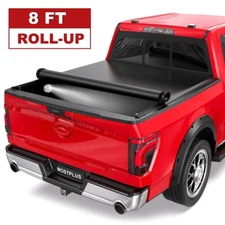 8FT Roll Up Soft Tonneau Cover For 2004-2008 Ford F150 F-150 Truck Long Bed