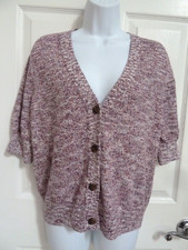  NEW  BANANA REPUBLIC Sz Med. 8/10 Short Sleeve Sweater Cardigan Preppy V-Neck 
