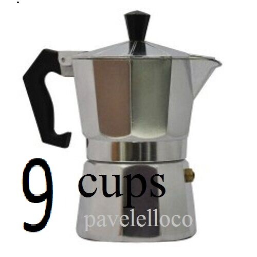Herdplatte Espressomaschine Topf Cappuccino Latte 9 Tassen Kaffeemaschine Cubana - Bild 1 von 3