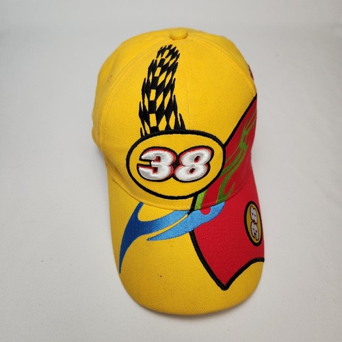 Cappello Nascar Vintage Elliott Sadler #38 Berretto con Strapback Auto Racing Giallo Rosso - Foto 5 di 8
