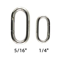 3.15'' 4 Packs 316 Stainless Steel Carabiner Clip Oval Snap Spring Hook Clips