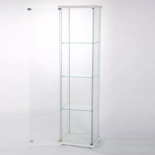 Glass Display Cabinet 4 Display Shelves Floor Standing w/Door Curio Bookshelf US - Picture 14 of 16