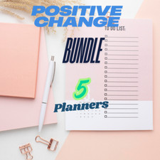 Digital Printable Planner Positive Change Bundle