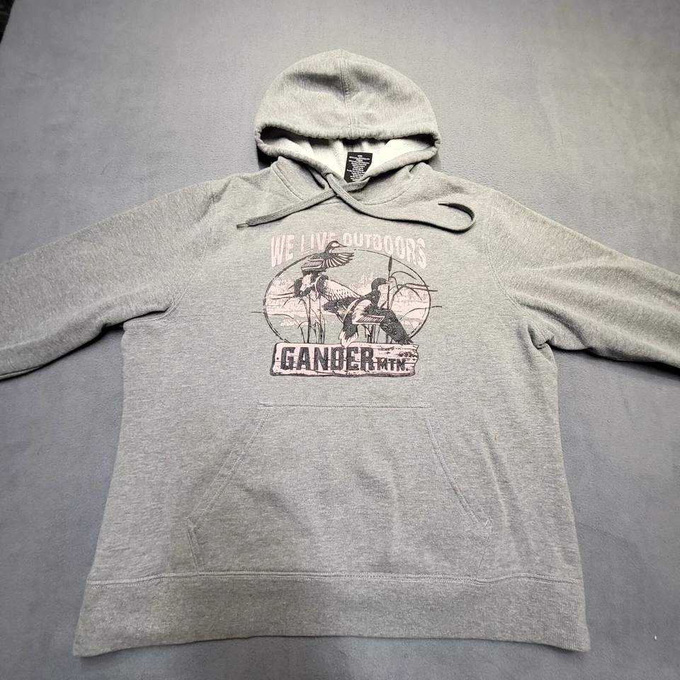 Cabelas Hoodie Womens L Gray Pullover Graphic Sweatshirt Long Sleeve - Image 2 of 4