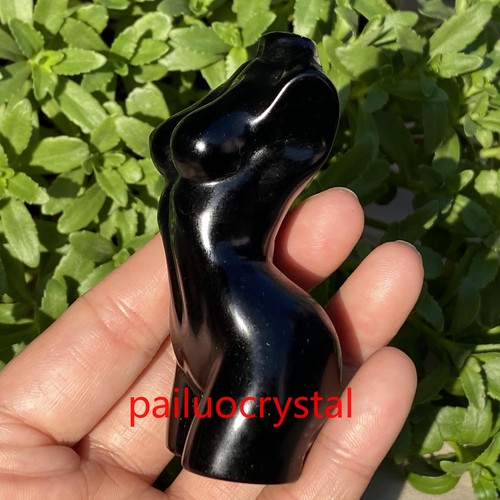 1 pieza Obsidiana Natural Mujer Modelo Cuarzo Cristal Diosa Tallado Calavera 3" - Imagen 8 de 10