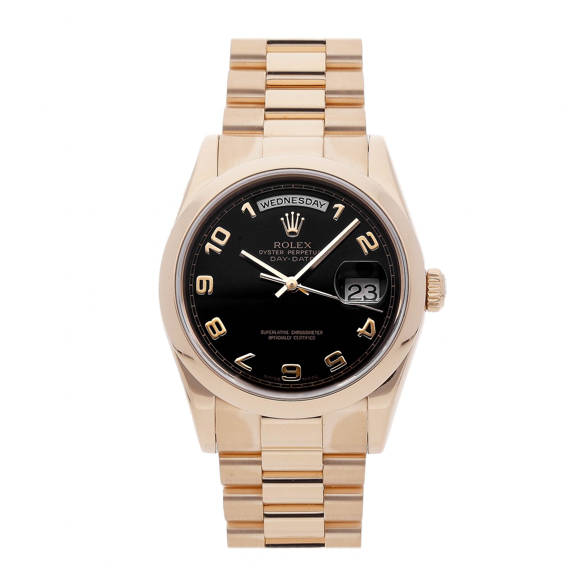 Marina B クォーツ腕時計　1218 Rolex Day-Date 18k Rose Gold White Dial 36mm Oyster Bracelet