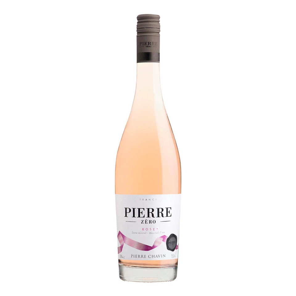 Pierre Chavin Zero Rose France 0.0% Non-Alcoholic 750ml Halal, Vegan