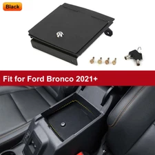 Inner Safe Center Console Armrest Storage Lock Box Bezel For Ford Bronco 2021+