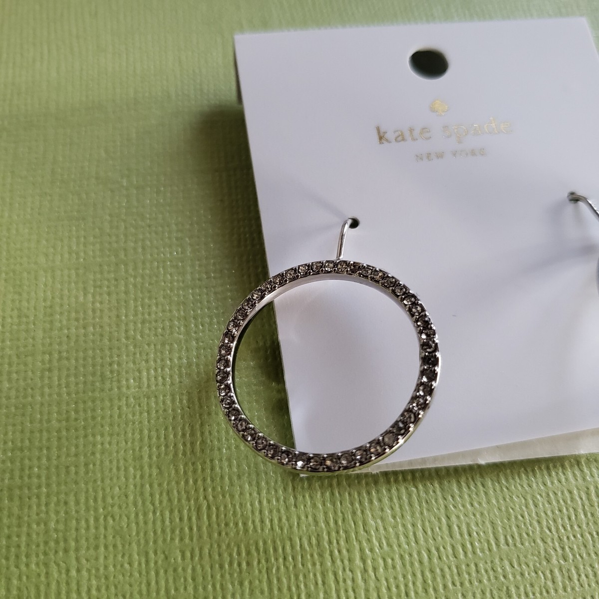 ピアス [ kate spade ] pave rhinestone hoop drop earrings kate spade - Pave Rhinestone- Drop Hoop Earrings- Clear