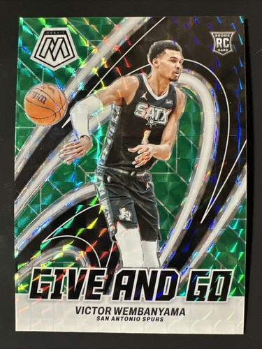 Victor Wembanyama 2023-24 Panini Mosaic Rookie Give and Go Green Prizm RC