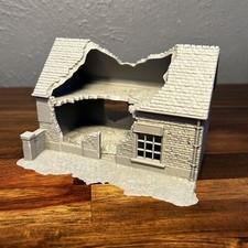 Overlord Ruined Village Cafe WWII wargaming terrain | 28mm, 20mm, 15mm Scale