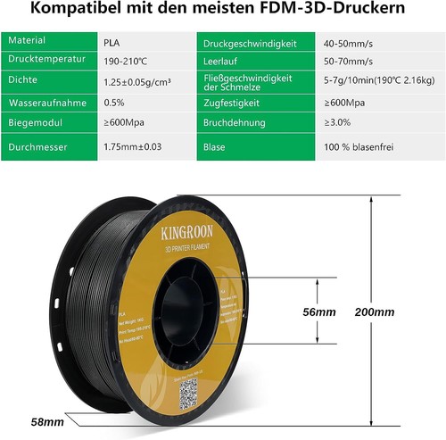 10KG 3D Drucker Filament PLA 1.75 mm Bündel 1KG / Rollen Spulen - Zdjęcie 4 z 8