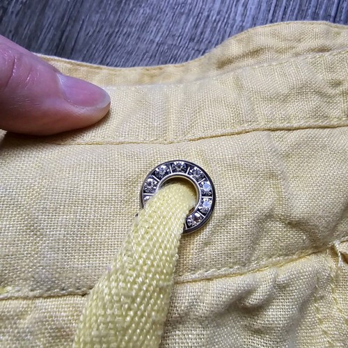 INC Linen Pants Womens Size 2 Yellow Wide Leg Summer Boho Beach Coastal Grandma - Picture 5 of 17