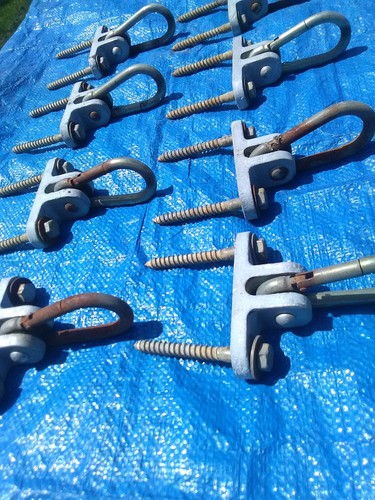 Lotto (8) Appendiabiti a dondolo per parco giochi resistente con bulloni di lag ferramenta di montaggio - Foto 2 di 4