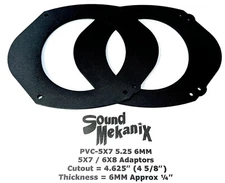 5x7" Sound Mekanix Universal PVC-5X7 5.25 6MM , 5x7 / 6x8 to 5 1/4" Adaptor Pair
