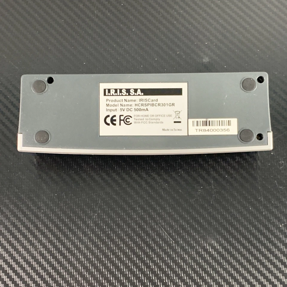 IRISCard HCRSPIBCR301GR Business Card Scanner Reader w/ USB Cable - Image 3 of 4